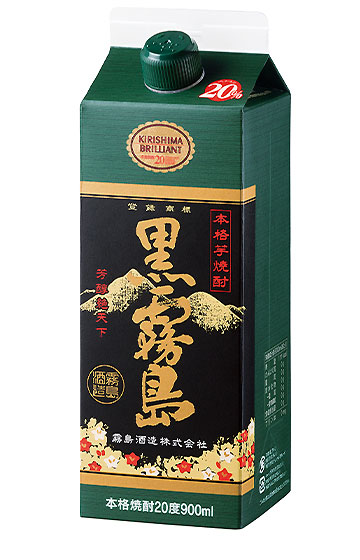 本格芋焼酎 黒霧島 20度 900ml 紙パック