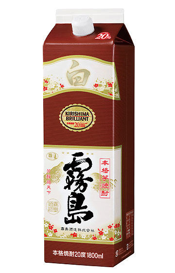 本格芋焼酎 20度 白霧島 1800ml 紙パック