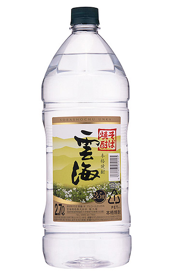 そば雲海 2,700ml ペットボトル 25度