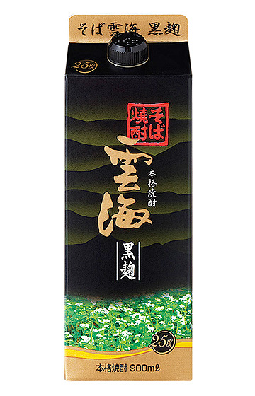 そば雲海 黒麹 900ml 紙パック　25度